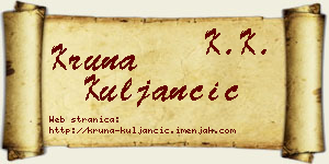 Kruna Kuljančić vizit kartica